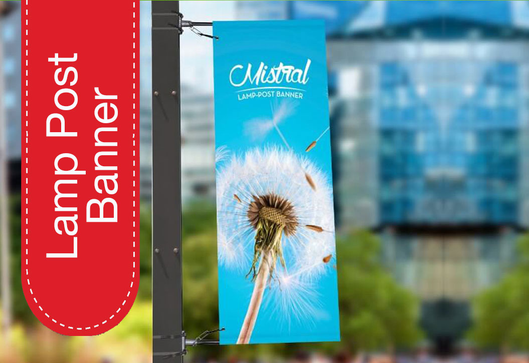hotel Lamp Post Banner printing Dudley