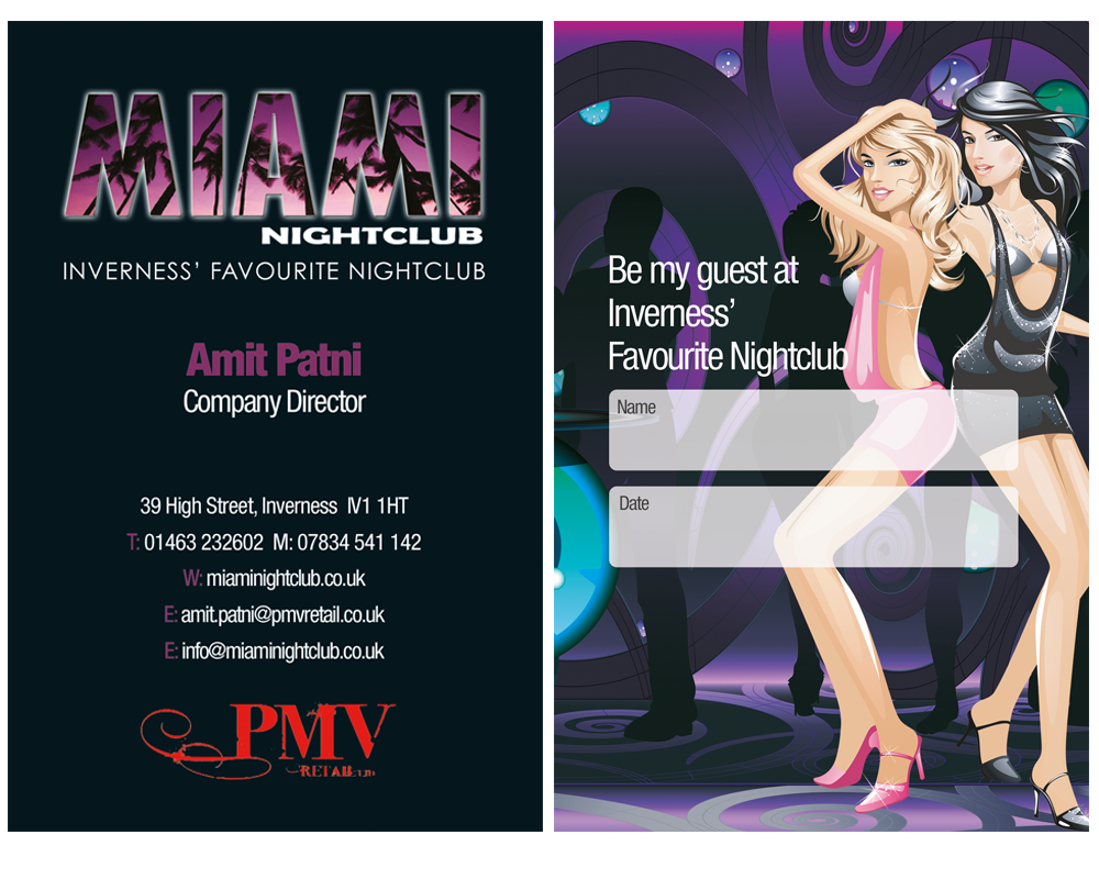 Nightclub Business Cards