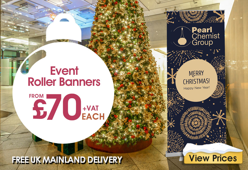 Christmas roller banner Printing London