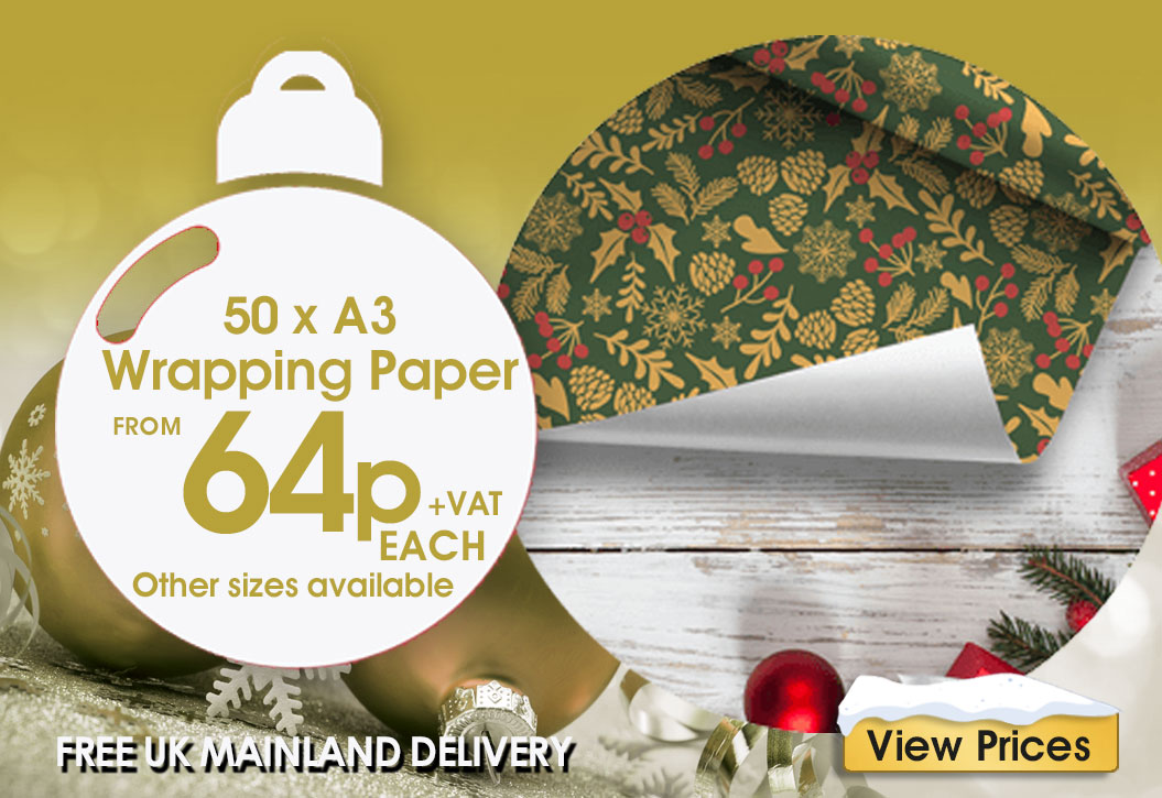 Christmas wrapping paper Printing London