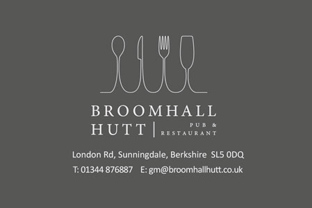 Broomhall Hutt Business Cards