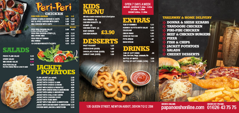 Food Leaflet Printing and Design