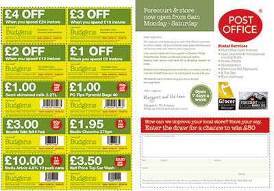 Budgens Folded Leaflet