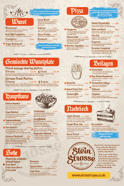 A3 Flat Restaurant Menus