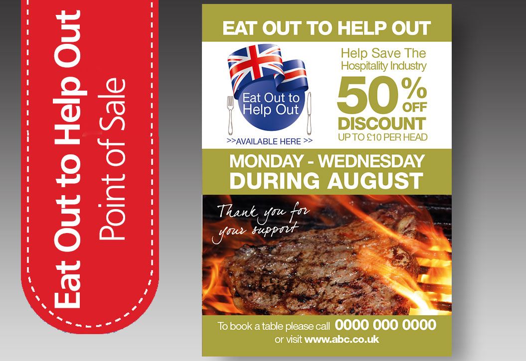 eat out to help out Steak House Restaurant poster
