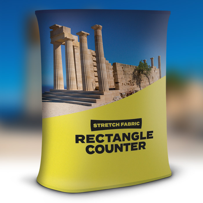 SEG Fabric counter stand printing London
