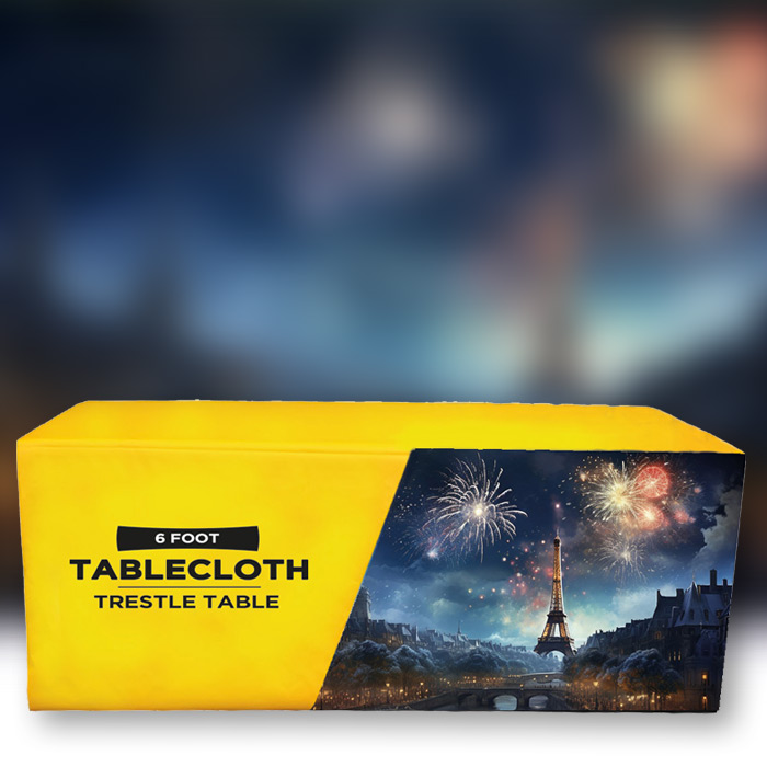 exhibition trestle table and tablecloth printing London