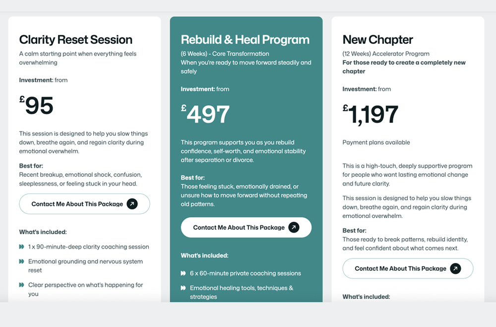 Divorce Coach Website Design Designer