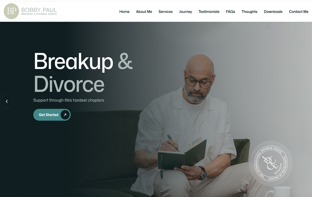 Divorce Coach Website Design