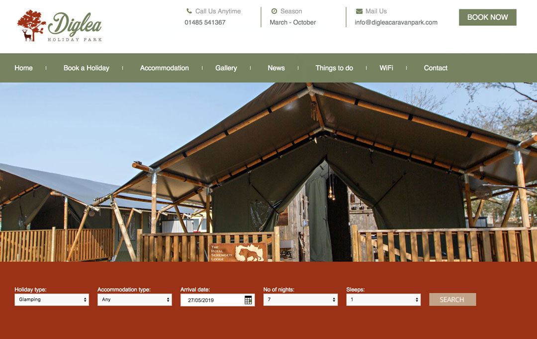 Camping Website Design