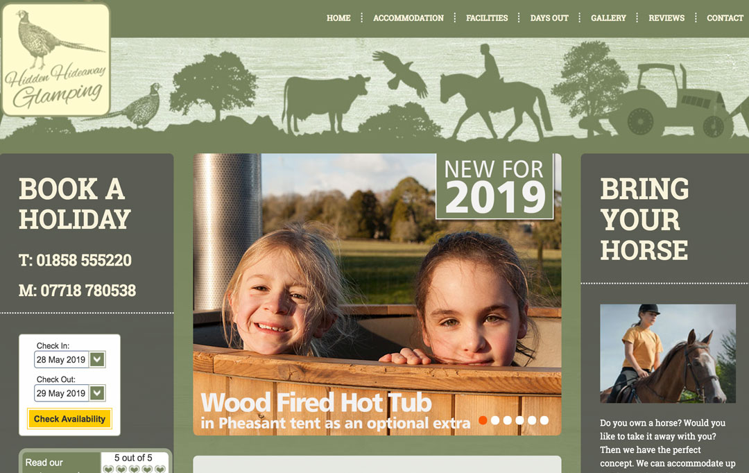 Glamping Website Design