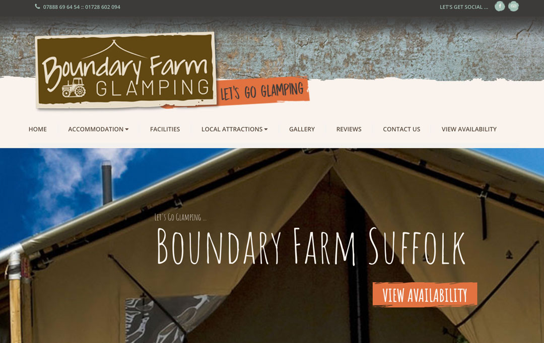 Camping & Glamping Website Design