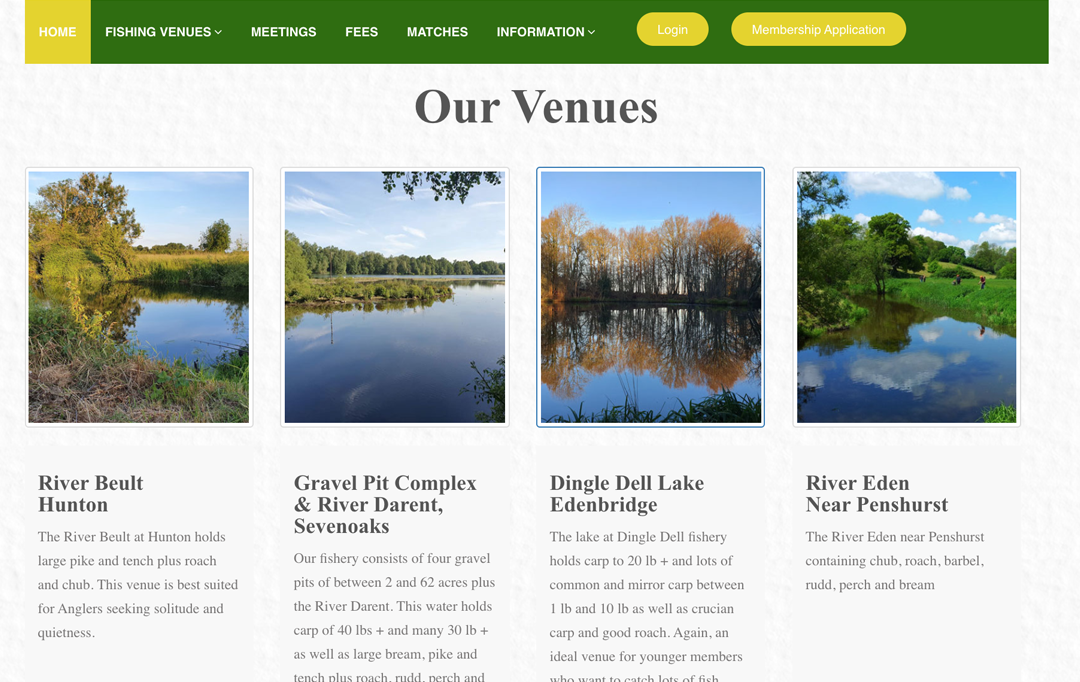 Fishing Website Design