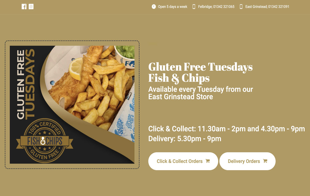 Fish and chips Website Design