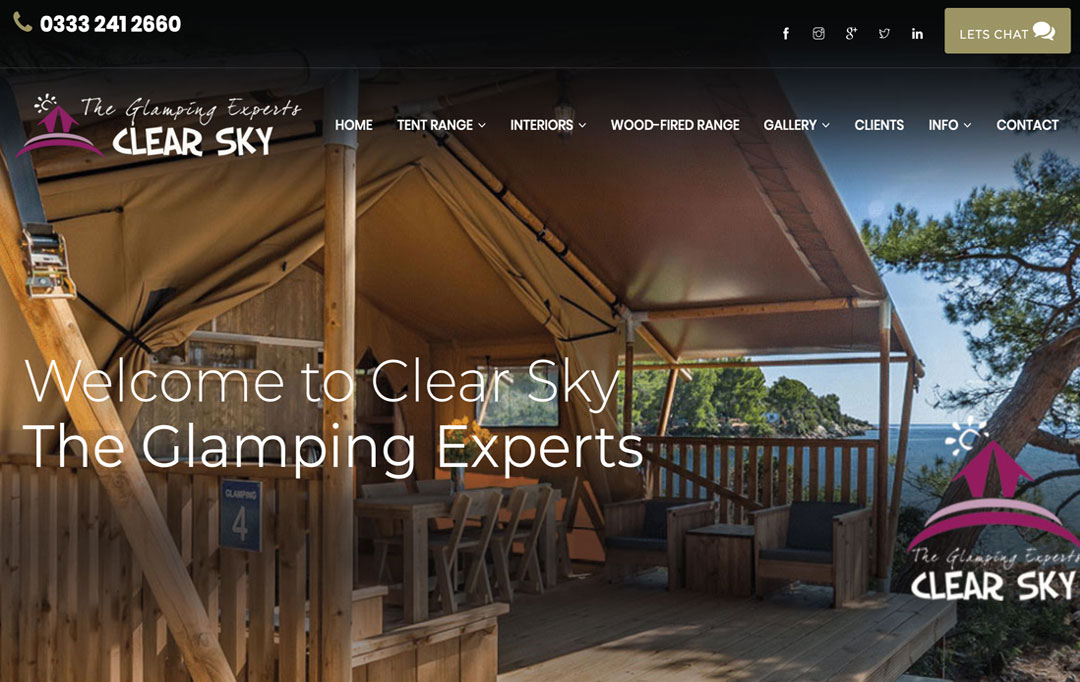 Camping Website Design