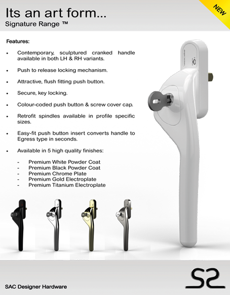 Download or View the Infinity Double Glazing Windows and Doors Handles